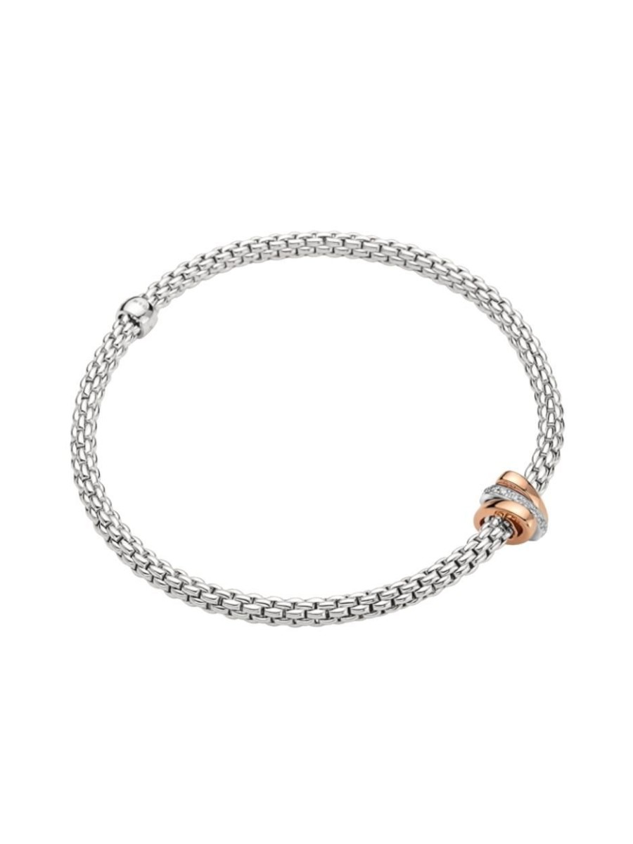 Juwelen FOPE | Prima Flex'It Armband Rose/Witgoud